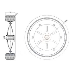 Metallgummirad Ø 400 mm / Ø 25 mm