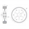 Metallgummirad Ø 400 mm /  Ø 35 mm mit Kugellager