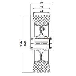 Metallgummirad Ø 160 mm