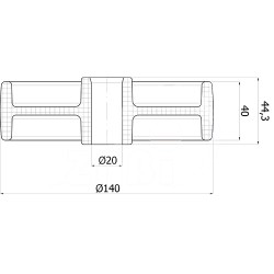 Polyamidräder Ø 140 mm /  Ø 20 mm