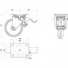 Polyamidräder Ø 140 mm in kippbaren Gehäusen mit Bremse