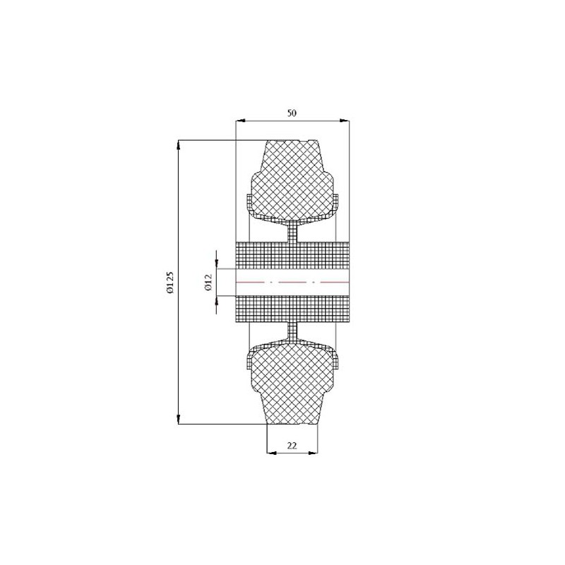 Kunststoffgummirad Ø 125 mm