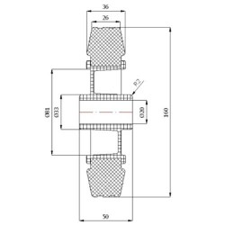 Kunststoffgummirad Ø 160 mm
