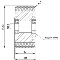 Aluminium-polyurethan-räder Ø 80 mm