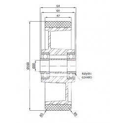 Aluminium-polyurethan-räder Ø 160 mm