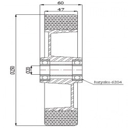 Aluminium-polyurethan-räder Ø 250 mm