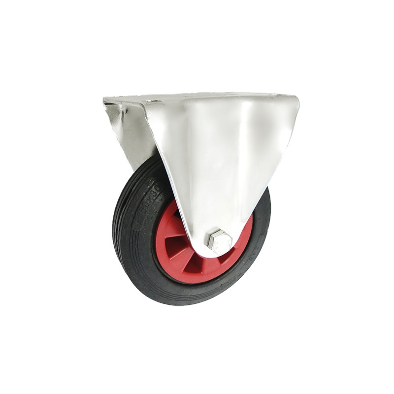 Kunststoffgummirad Ø 160 mm in nicht-kippbaren Gehäusen