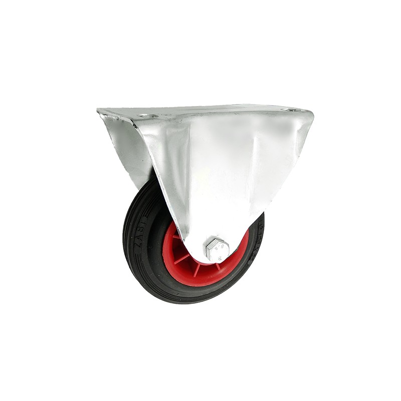 Kunststoffgummirad Ø 125 mm in nicht-kippbaren Gehäusen