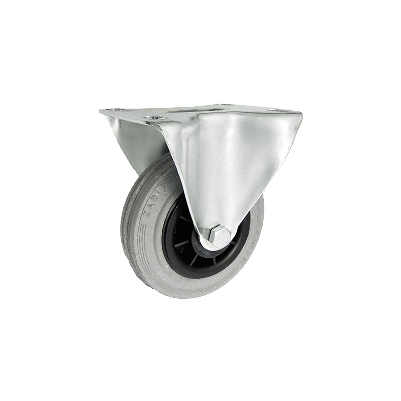 Kunststoffgummirad Ø 100 mm in nicht-kippbaren Gehäusen