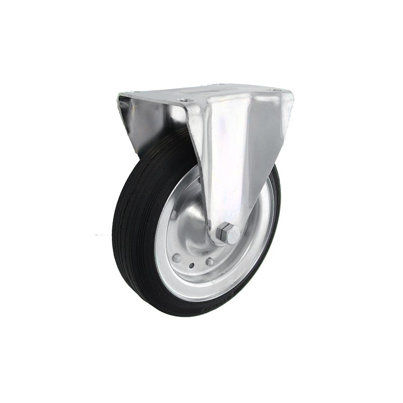 Metallgummirad Ø 200 mm in nicht-kippbaren Gehäusen