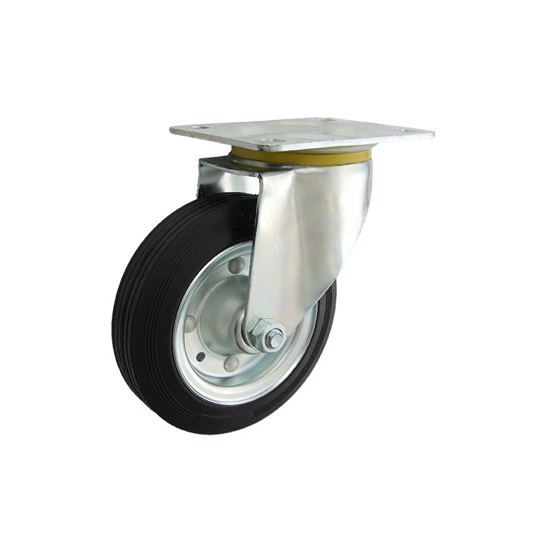 Metallgummirad Ø 160 mm in kippbaren Gehäusen/42