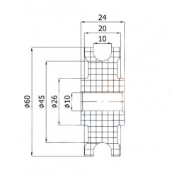 Seilrolle Ø 60mm für Seil 12mm