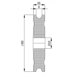 Seilrolle Ø 80mm für Seil 6mm