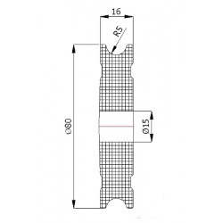 Seilrolle Ø 80mm für Seil 10mm