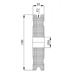Seilrolle Ø 80mm für Seil 6mm