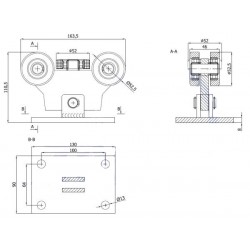 Rollenwagen mit 5 Rollen, kippbar, ohne Höhenverstellung