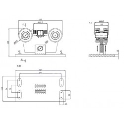 Rollenwagen mit 5 Rollen, kippbar, ohne Höhenverstellung