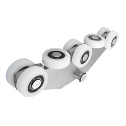 Rollenwagen mit 8 Rollen mit Flacheisen