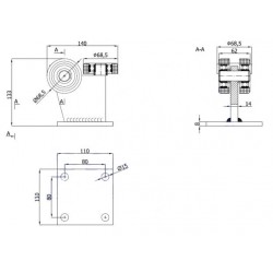 Rollenwagen mit 3 Rollen, ohne Höhenverstellung