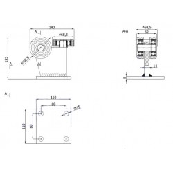 Rollenwagen mit 3 Rollen, ohne Höhenverstellung