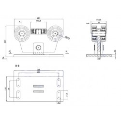 Rollenwagen mit 5 Rollen, kippbar, ohne Höhenverstellung