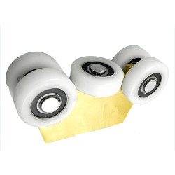 Rollenwagen mit 5 Rollen mit Flacheisen