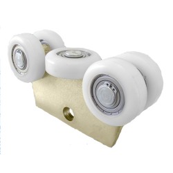 Rollenwagen mit 5 Rollen mit Flacheisen