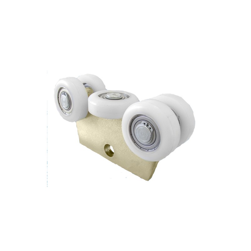 Rollenwagen mit 5 Rollen mit Flacheisen