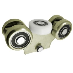 Rollenwagen mit 5 Rollen mit Flacheisen