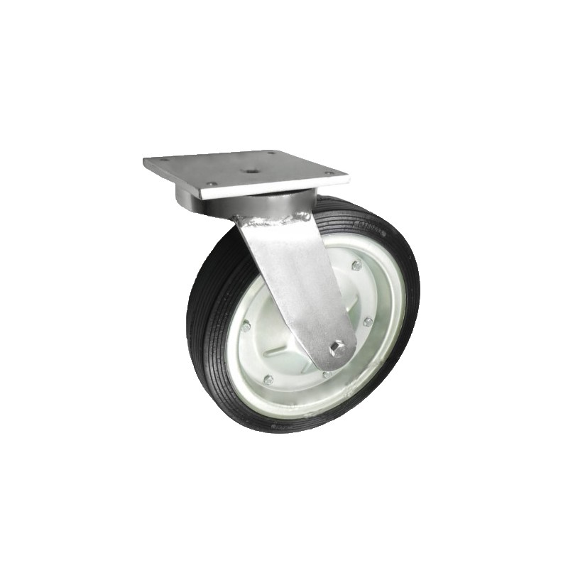 Metallgummirad Ø 300 mm in kippbaren Gehäusen