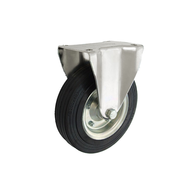 Metallgummirad Ø 200 mm in nicht-kippbaren Gehäusen