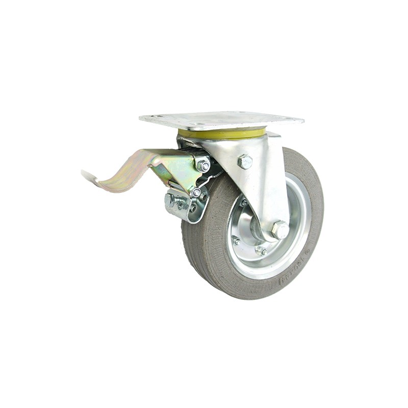 Metallgummirad Ø 180 mm in kippbaren Gehäusen mit Bremse