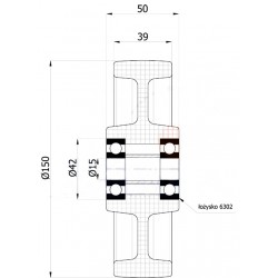 Polyamidräder Ø 150 mm / Ø 15 mm