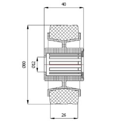 Kunststoffgummirad Ø 80 mm