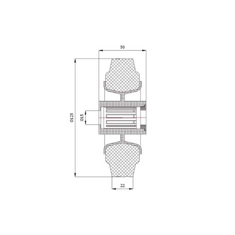 Kunststoffgummirad Ø 125 mm