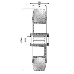 Kunststoffgummirad Ø 200 mm