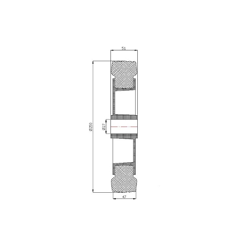 Kunststoffgummirad Ø 250 mm / 99TS