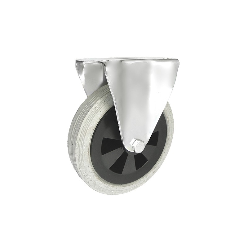 Kunststoffgummirad Ø 200 mm in nicht-kippbaren Gehäusen