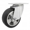 Aluminium-Gummiräder  Ø 125 mm in kippbaren Gehäusen