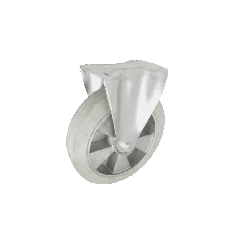 Aluminium-Gummiräder Ø 250 mm in nicht-kippbaren Gehäusen