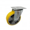 Aluminium-polyurethan-räder  Ø 125 mm in kippbaren Gehäusen