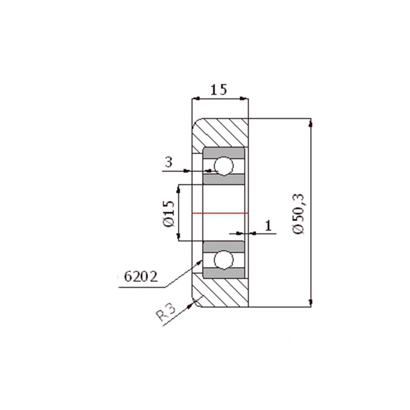 Rolle Ø 50,3mm für Schiebetore / R-50,3-M