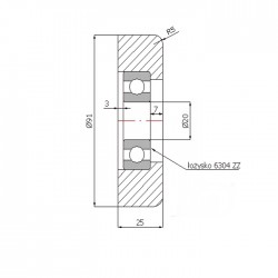 Rolle Ø 91mm für Schiebetore