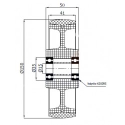 Polyamid-Polyurethanräder Ø 150 mm / Ø 15 mm