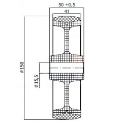 Polyamid-Polyurethanräder Ø 150 mm / Ø 15 mm