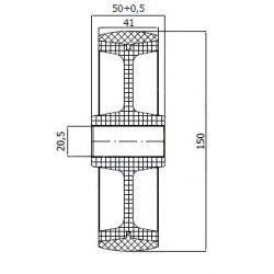 Polyamid-Polyurethanräder Ø 150 mm / Ø 20 mm