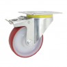 Polyamid-Polyurethanräder Ø 100 mm in kippbaren Gehäusen mit Bremse