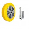 Aluminium-Polyurethan-Räder Ø 250 mm mit Montage-Set