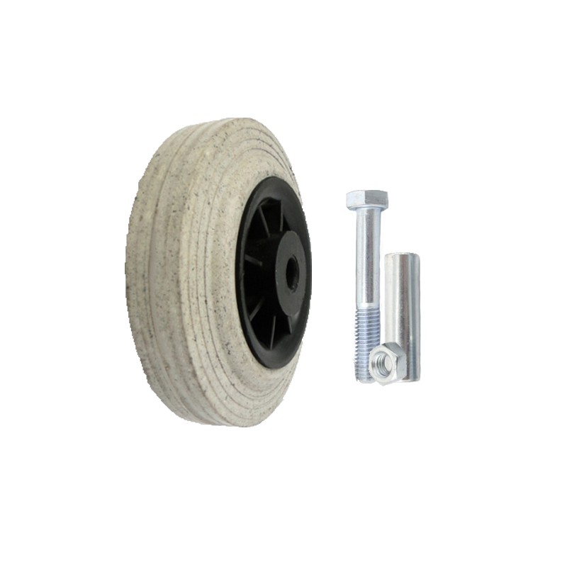 Kunststoffgummirad Ø 125 mm mit Montage-Set