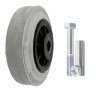 Kunststoffgummirad Ø 100 mm mit Montage-Set